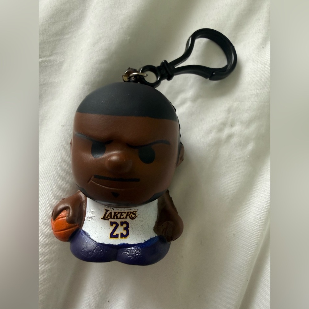 NBA LA Lakers Lebron James Sqeezemate Keychain